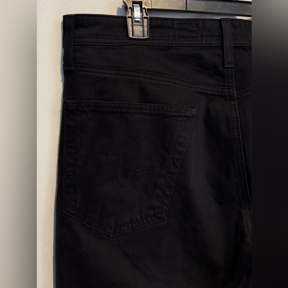 AG Adriano Goldschmied Jeans 34x34 The Protege Black Straight Leg Sueded 36x34 - Picture 9 of 12